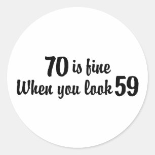 70th Birthday Classic Round Sticker
