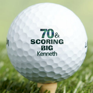 70th Birthday Coworker Gift Scoring Big Custom Golf Balls