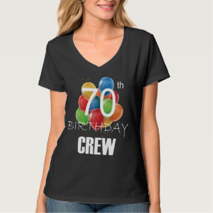 70th Birthday Crew 70 Party Crew Women V-Neck T-Shirt