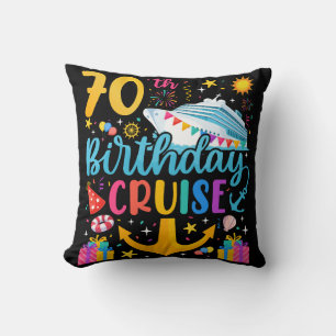 70th Birthday Cruise B-Day Party Cushion
