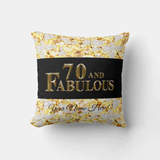 70th Birthday  Cushion (Front)