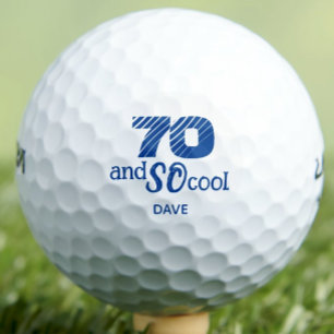 70th Birthday Dad Gift – Blue Cool 70 Years Golf Balls