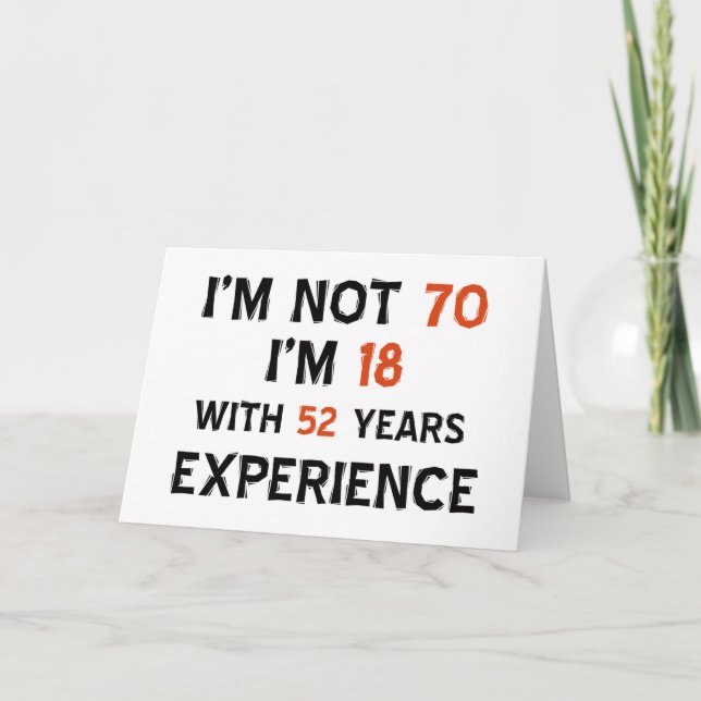 70th birthday designs card (Front)