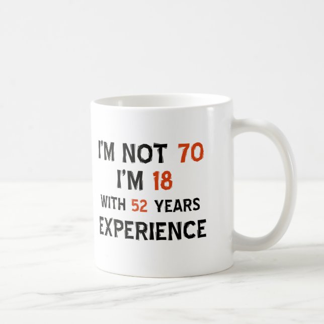 70th birthday designs coffee mug (Right)