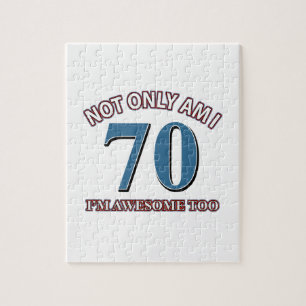 70TH birthday designs Jigsaw Puzzle