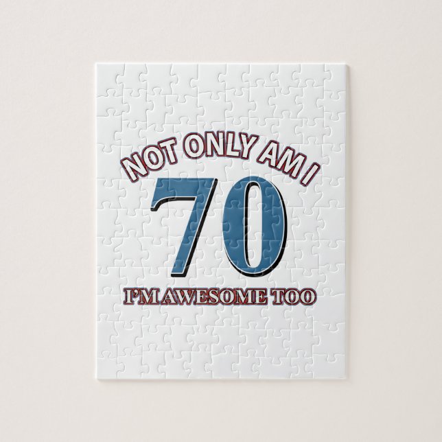 70TH birthday designs Jigsaw Puzzle (Vertical)
