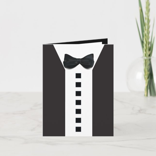 70th Birthday 🎉 Elegant Tuxedo Classic Card (Front)
