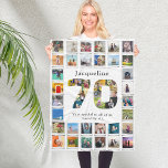 70th Birthday Family Photo Template Fleece Blanket<br><div class="desc">Make that birthday gift a very special memories keepsake with this wonderful photo blanket. Add your favourite images to create a heartfelt and touching present.</div>