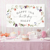 70th Birthday Feminine Wildflowers Floral