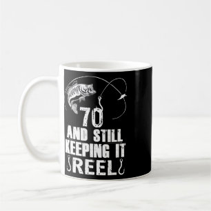 70th Birthday Fishing 70 Years Old Fisherman Gift  Coffee Mug