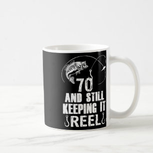 70th Birthday Fishing 70 Years Old Fisherman Gift  Coffee Mug