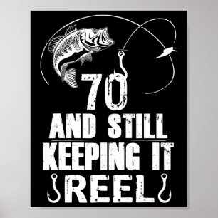 70th Birthday Fishing 70 Years Old Fisherman Gift Poster