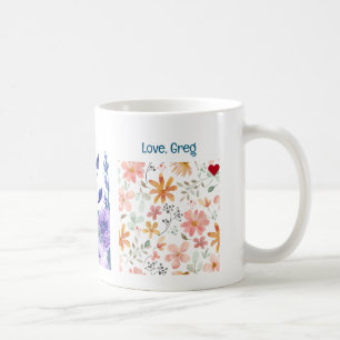 70th Birthday Flowers Love Elegant Modern Floral Coffee Mug