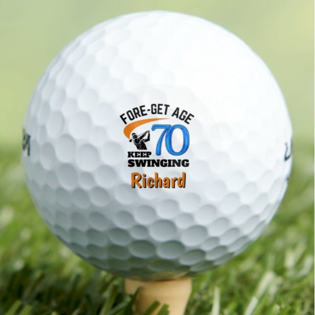 70th Birthday For Dad – 70 Years Cool Gift Golf Balls (Creator Uploaded)