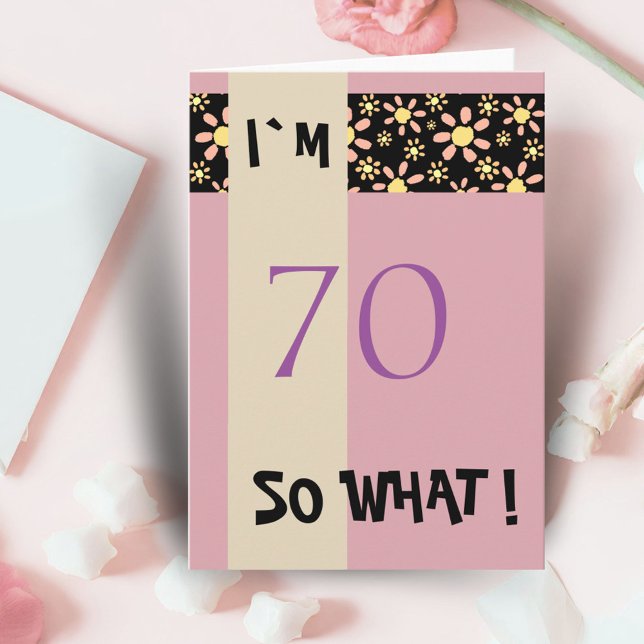 70th Birthday for Her Funny Motivational Card (Creator Uploaded)