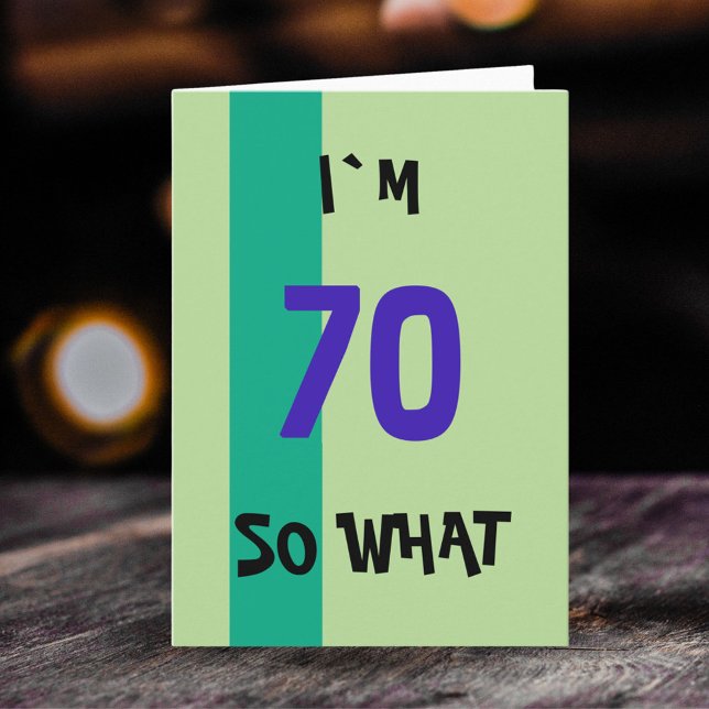 70th Birthday for Him Funny Card (Creator Uploaded)