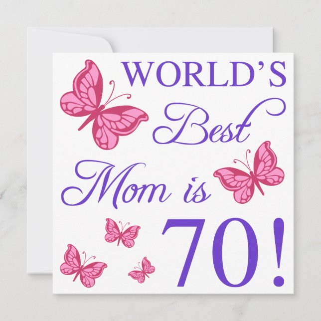 70th Birthday For Mum Card (Front)