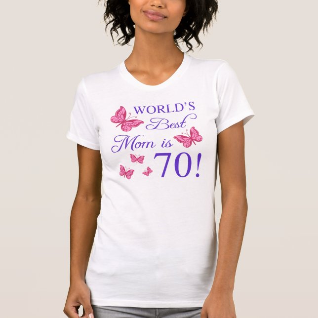 70th Birthday For Mum T-Shirt (Front)