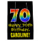 70th Birthday: Fun, Bold, Colourful, Rainbow "70"