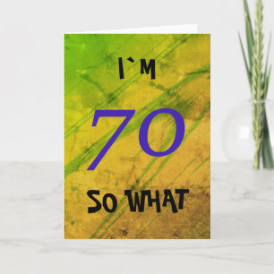 70th Birthday Funny Card