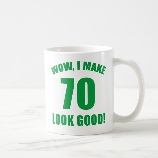 70th Birthday Gag Gift (g) Coffee Mug (Right)
