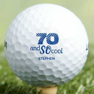 70th Birthday Gift for Friend - SO Cool Blue Golf Balls