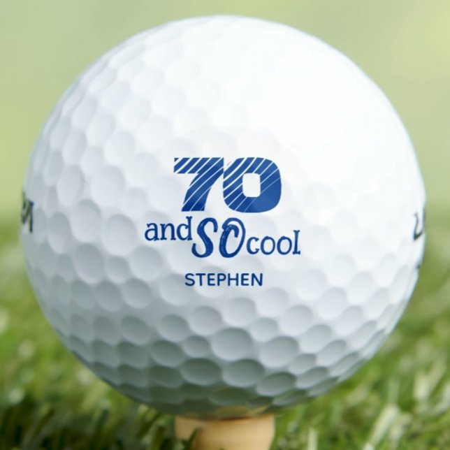 70th Birthday Gift for Friend - SO Cool Blue Golf Balls (Creator Uploaded)