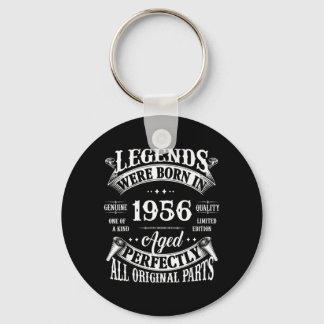 70th Birthday Gift Vintage Legends Born In 1956 70 Key Ring