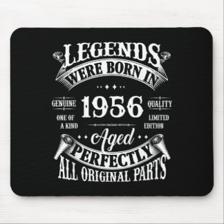 70th Birthday Gift Vintage Legends Born In 1956 70 Mouse Mat