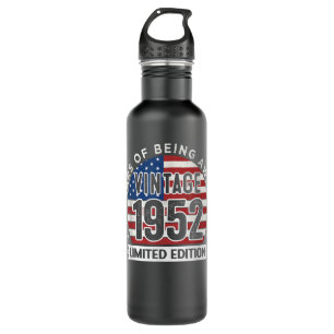 70th Birthday Gifts Men Vintage 1952 70 Years Old  710 Ml Water Bottle