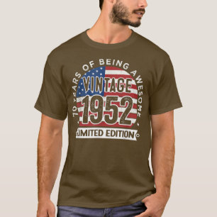 70th Birthday Gifts Men Vintage 1952 70 Years Old T-Shirt