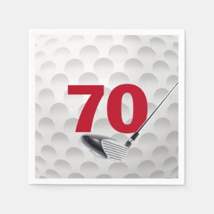 70th Birthday Golf Ball Napkin