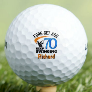70th Birthday Golf Balls 70 Years Funny Gift Blue