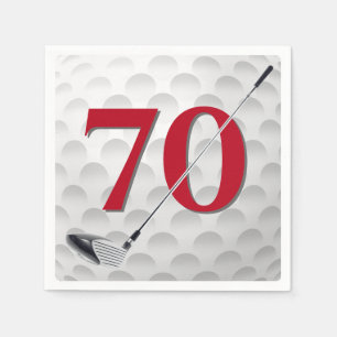 70th Birthday Golf Club Napkins