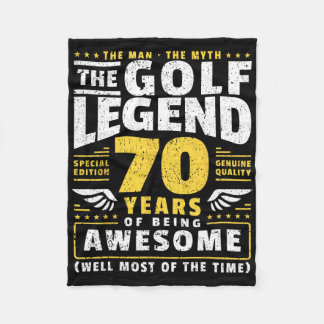70th Birthday Golf Player 70 Years Old Golfer  Fleece Blanket