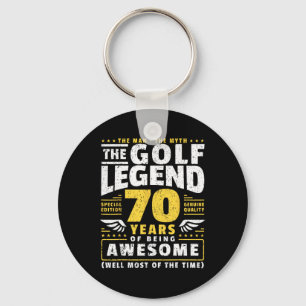 70th Birthday Golf Player 70 Years Old Golfer  Key Ring
