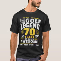 70th Birthday Golf Player 70 Years Old Golfer
