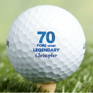 70th Birthday Golfer Gift, FORE-ever Legendary 70 Golf Balls