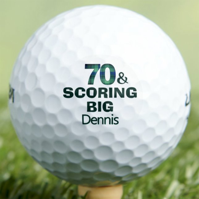 70th Birthday Granddad Gift Scoring Big Funny Golf Balls (Creator Uploaded)