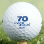 70th Birthday Grandpa Gift – Blue Cool 70 Years Golf Balls<br><div class="desc">This “70 and SO Cool” golf ball is the perfect 70th birthday surprise for a golf-loving grandfather. Featuring bold blue typography and space to personalise with his name,  it’s a stylish keepsake or playful game-day choice. Enjoy!</div>