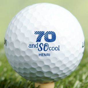 70th Birthday Grandpa Gift – Blue Cool 70 Years Golf Balls