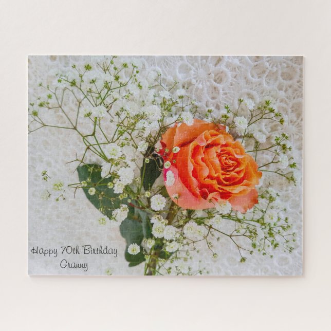 70th  Birthday Granny. Jigsaw Puzzle (Horizontal)