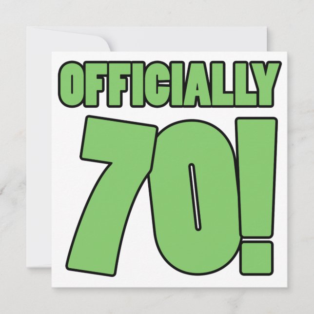 70th Birthday Humour Card (Front)
