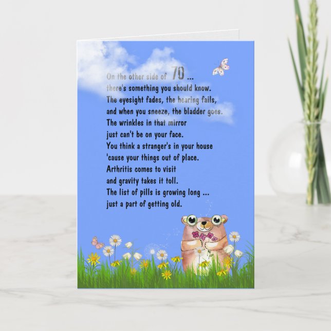 70th Birthday Humour Getting Old Card (Front)