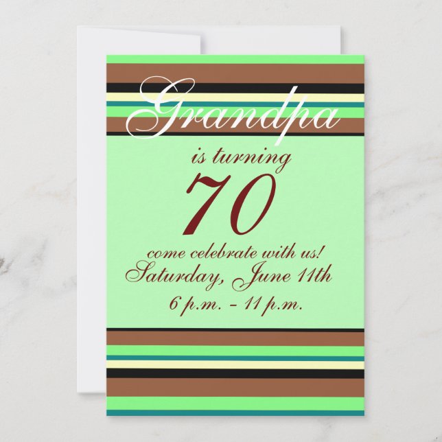 70th birthday Invitation (Front)