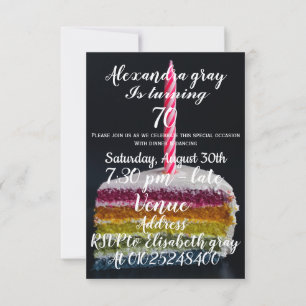70th birthday invitation