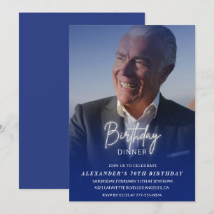 70th birthday invitation Birthday Dinner Photo Men