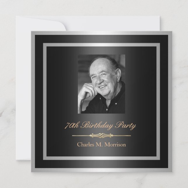 70th Birthday Invitation - Photo (Front)