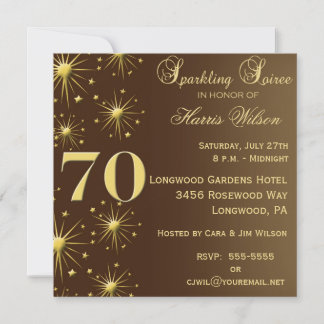 70th Birthday Invitations