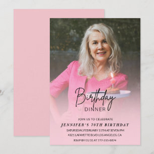 70th birthday invitations Birthday Dinner Photo